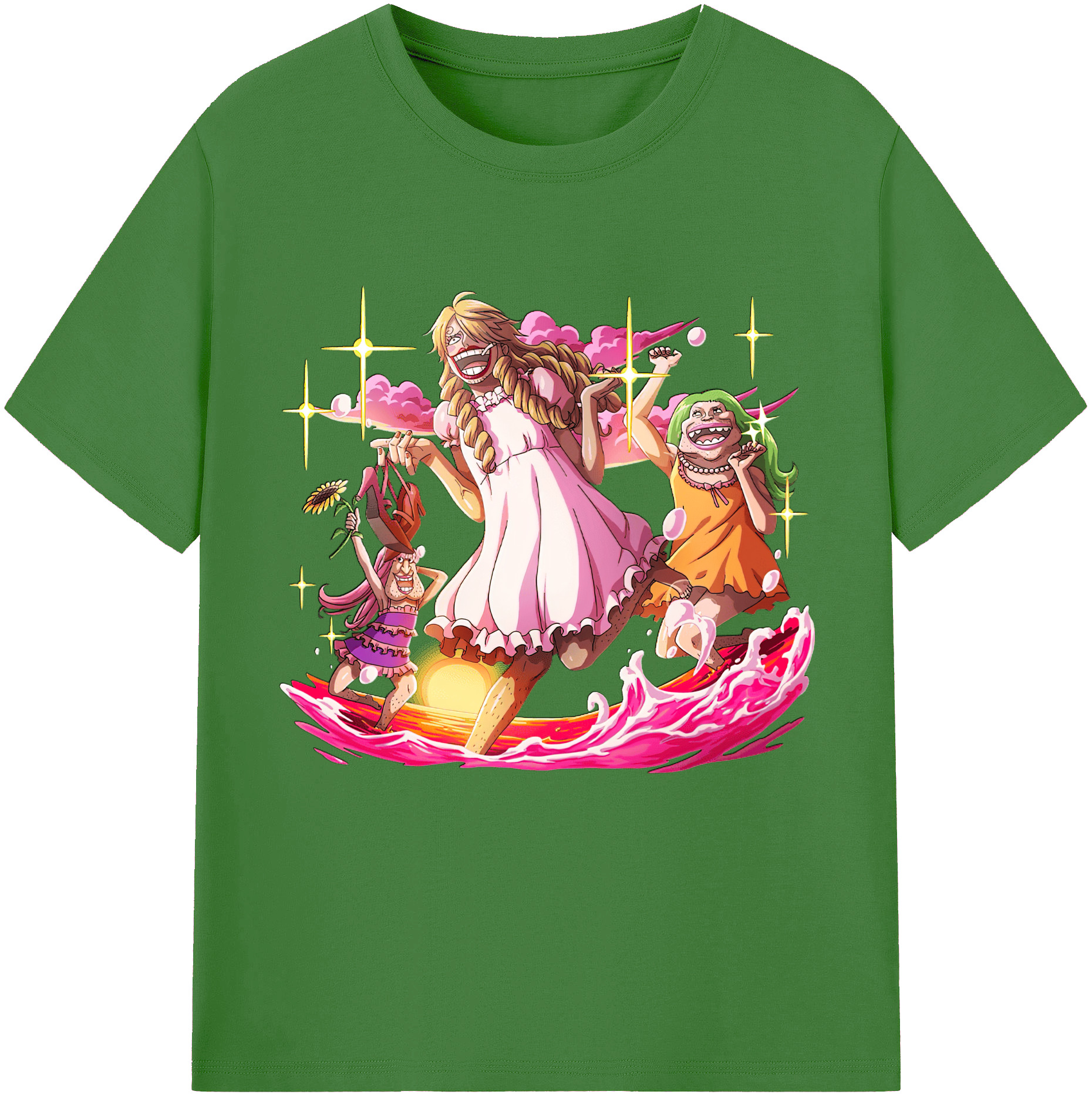 （画像用） ワンピース サンジ ONE PIECE Sanji レディースカジュアルプリントTシャツ（綿100％）
